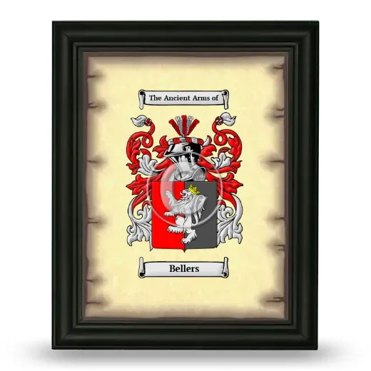 Bellers Coat of Arms Framed - Black