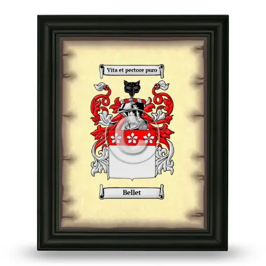 Bellet Coat of Arms Framed - Black