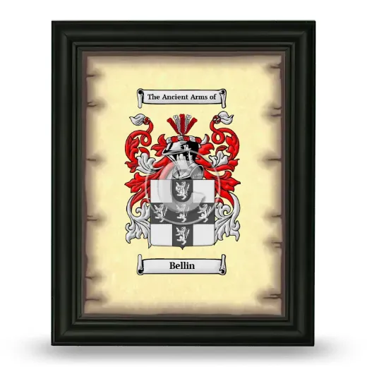 Bellin Coat of Arms Framed - Black