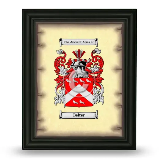 Belter Coat of Arms Framed - Black