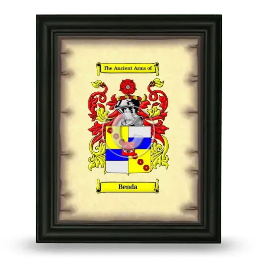 Benda Coat of Arms Framed - Black