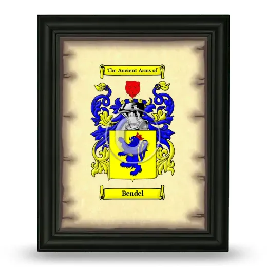 Bendel Coat of Arms Framed - Black