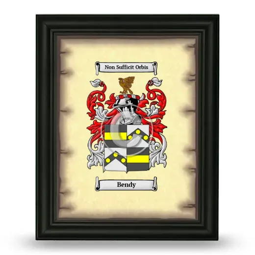 Bendy Coat of Arms Framed - Black