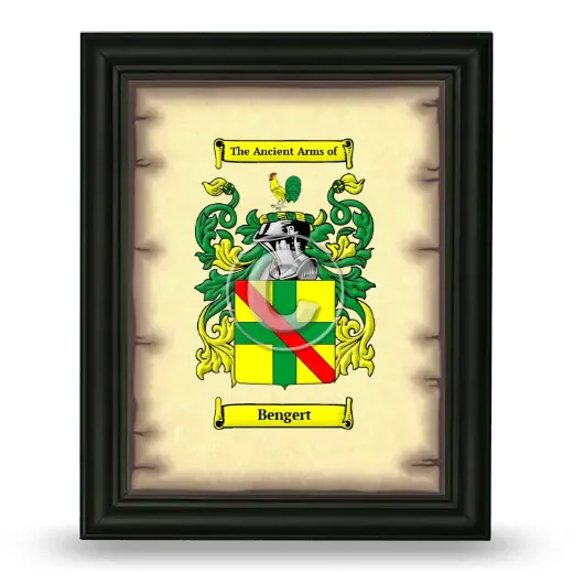 Bengert Coat of Arms Framed - Black