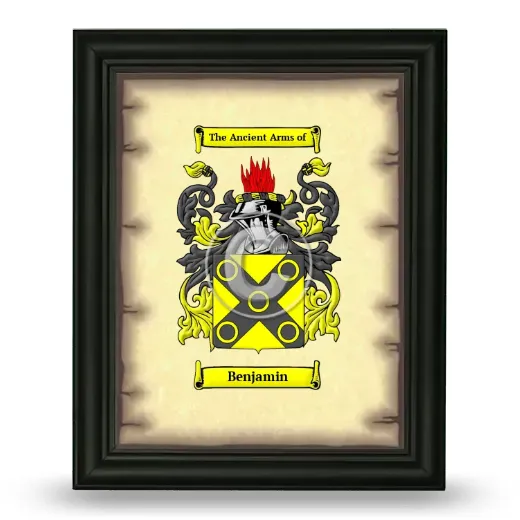 Benjamin Coat of Arms Framed - Black