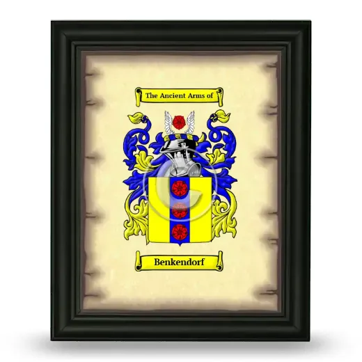 Benkendorf Coat of Arms Framed - Black