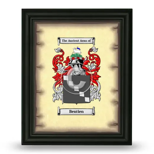 Bentien Coat of Arms Framed - Black