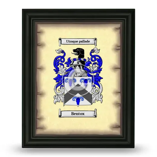 Bentox Coat of Arms Framed - Black
