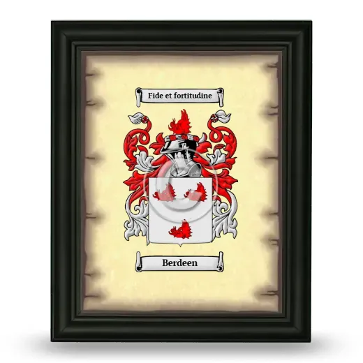 Berdeen Coat of Arms Framed - Black