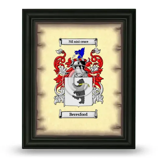 Beresford Coat of Arms Framed - Black