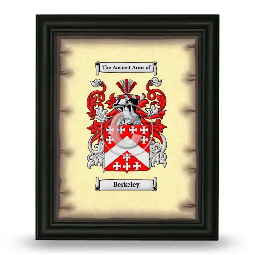 Berkeley Coat of Arms Framed - Black