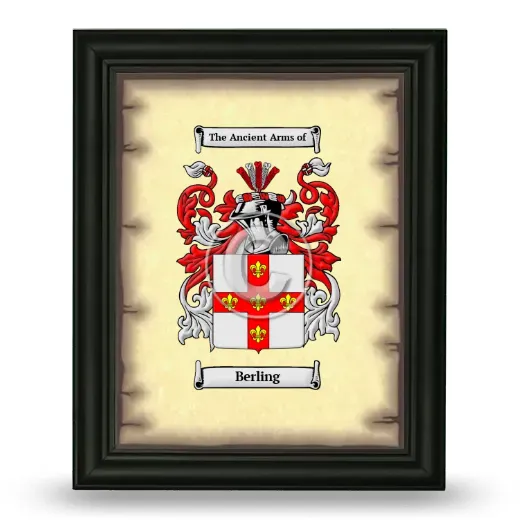 Berling Coat of Arms Framed - Black