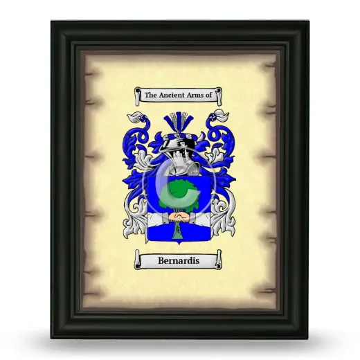Bernardis Coat of Arms Framed - Black