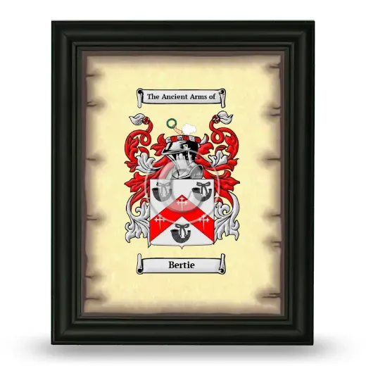 Bertie Coat of Arms Framed - Black