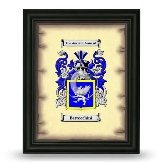 Bertocchini Coat of Arms Framed - Black