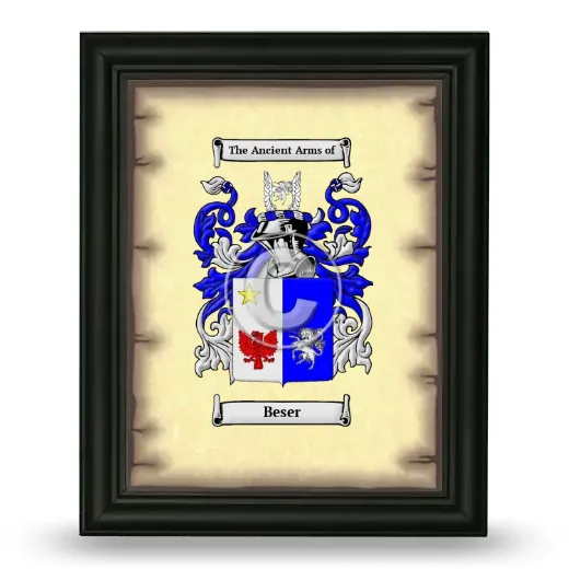 Beser Coat of Arms Framed - Black
