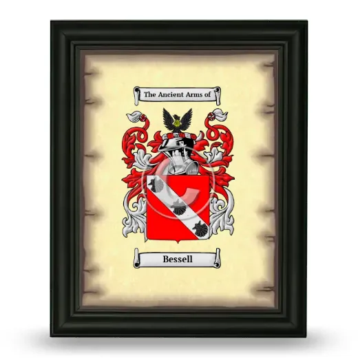 Bessell Coat of Arms Framed - Black