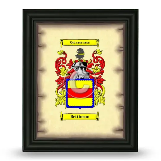 Bettinson Coat of Arms Framed - Black