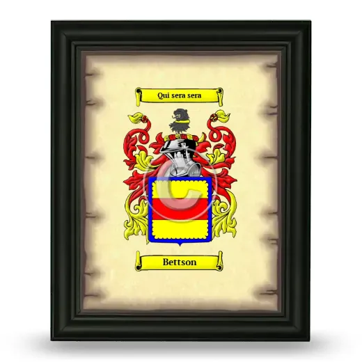 Bettson Coat of Arms Framed - Black