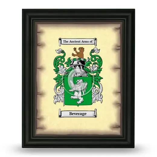 Beverage Coat of Arms Framed - Black
