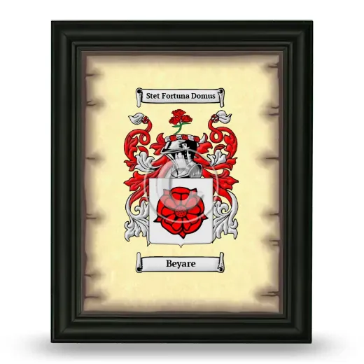 Beyare Coat of Arms Framed - Black