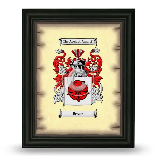 Beyer Coat of Arms Framed - Black