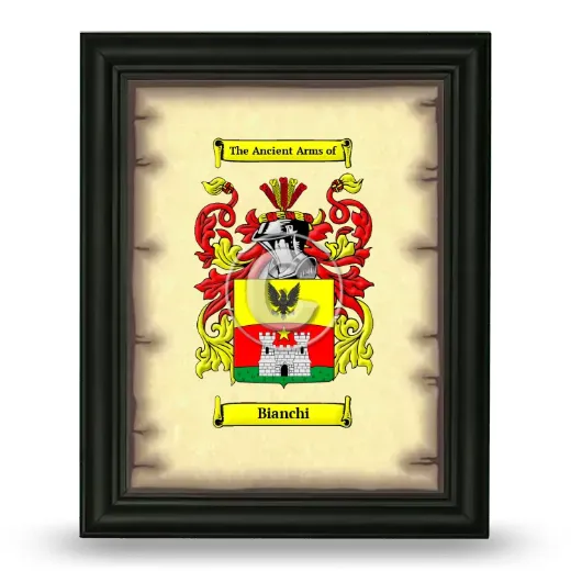 Bianchi Coat of Arms Framed - Black