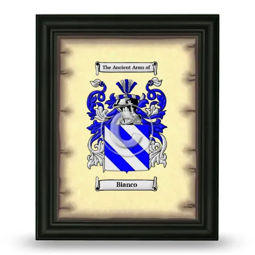 Bianco Coat of Arms Framed - Black