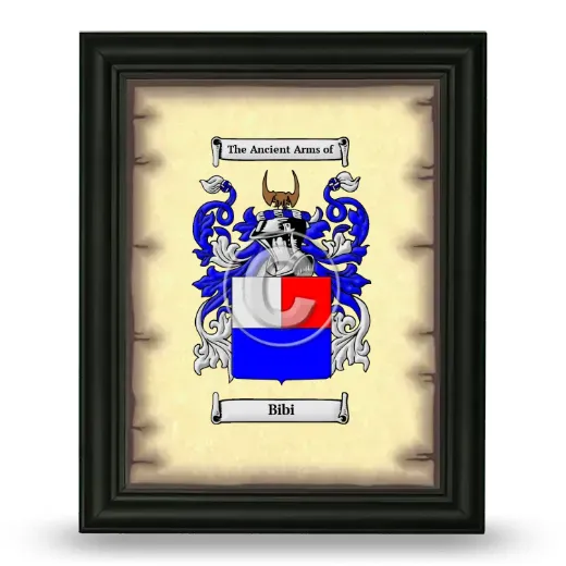 Bibi Coat of Arms Framed - Black