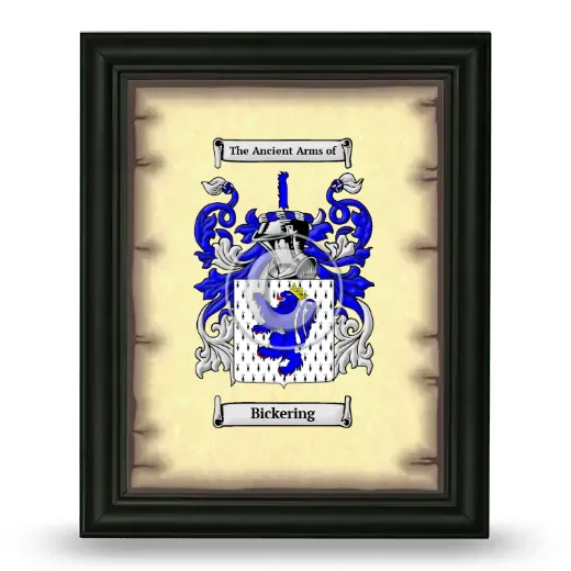 Bickering Coat of Arms Framed - Black