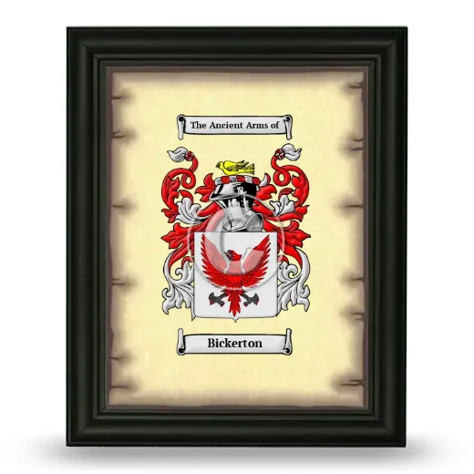 Bickerton Coat of Arms Framed - Black