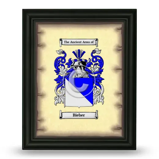 Bieber Coat of Arms Framed - Black