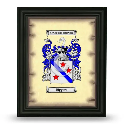 Biggert Coat of Arms Framed - Black