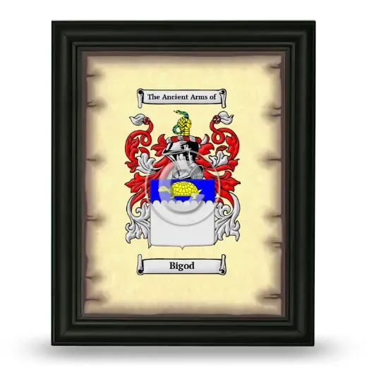 Bigod Coat of Arms Framed - Black