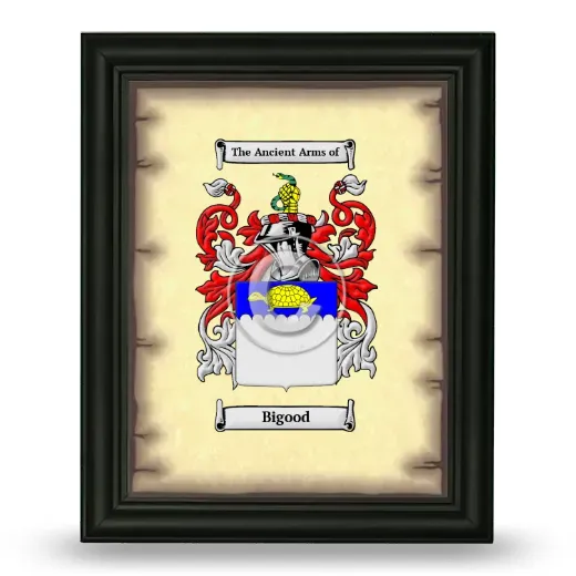Bigood Coat of Arms Framed - Black