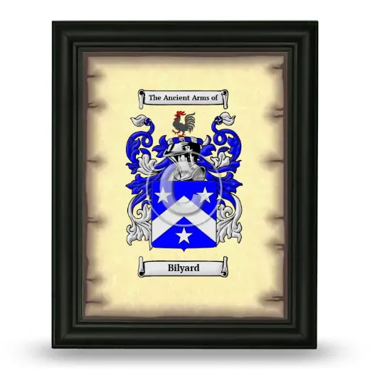 Bilyard Coat of Arms Framed - Black