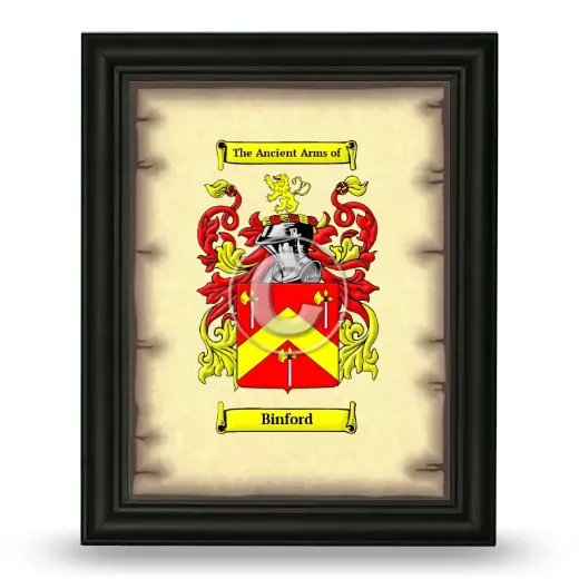 Binford Coat of Arms Framed - Black