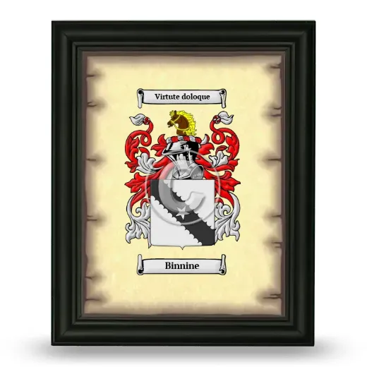 Binnine Coat of Arms Framed - Black
