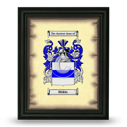 Birkin Coat of Arms Framed - Black