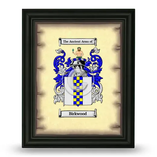 Birkwood Coat of Arms Framed - Black