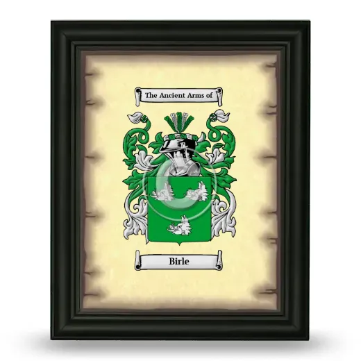 Birle Coat of Arms Framed - Black