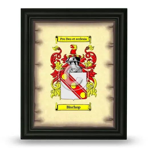 Bischop Coat of Arms Framed - Black