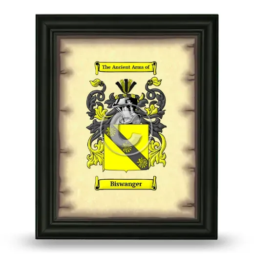 Biswanger Coat of Arms Framed - Black