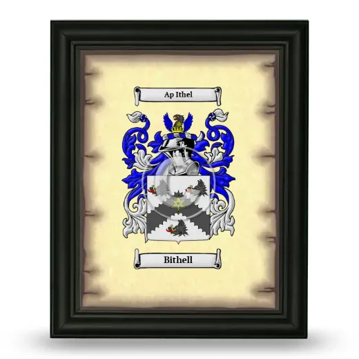 Bithell Coat of Arms Framed - Black
