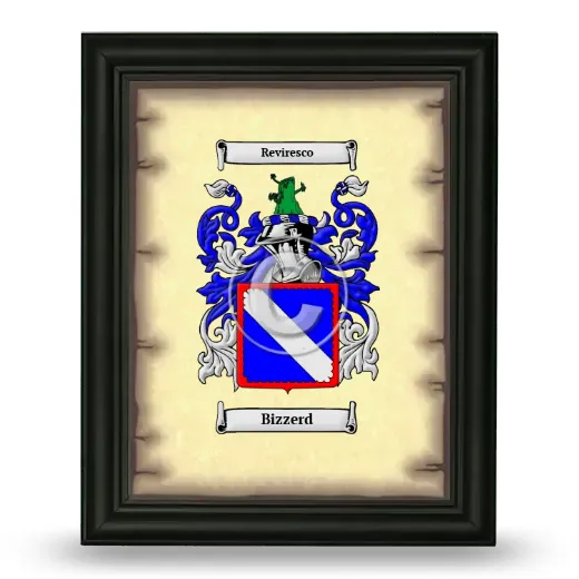 Bizzerd Coat of Arms Framed - Black