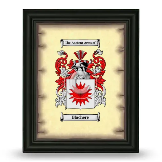 Blachere Coat of Arms Framed - Black