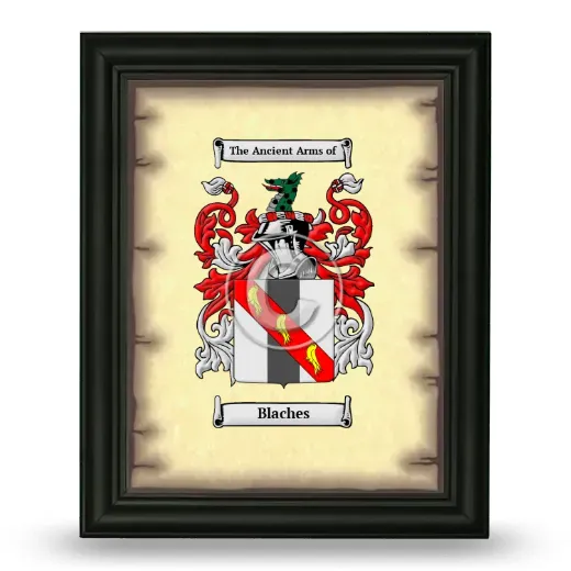 Blaches Coat of Arms Framed - Black