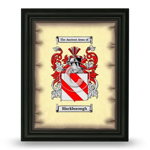 Blackborough Coat of Arms Framed - Black