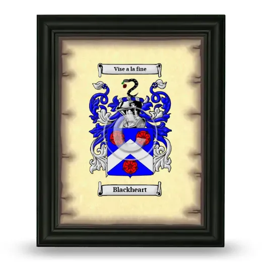 Blackheart Coat of Arms Framed - Black