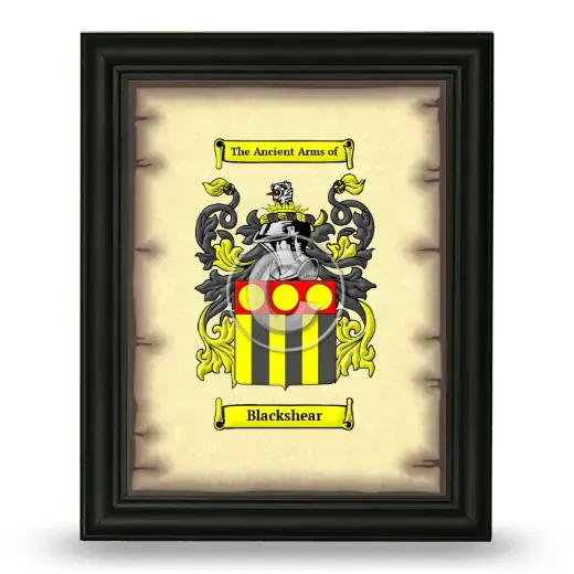 Blackshear Coat of Arms Framed - Black